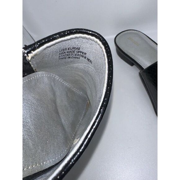 ARider Girl | Black Snake-Embossed Mina Mule - Size 9 - Picture 12 of 14